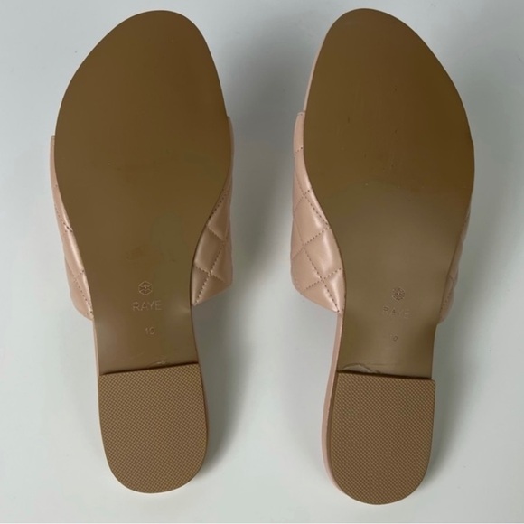 NEW RAYE REVOLVE BEIGE QUILTED SLIP-ON SANDALS - Picture 12 of 12